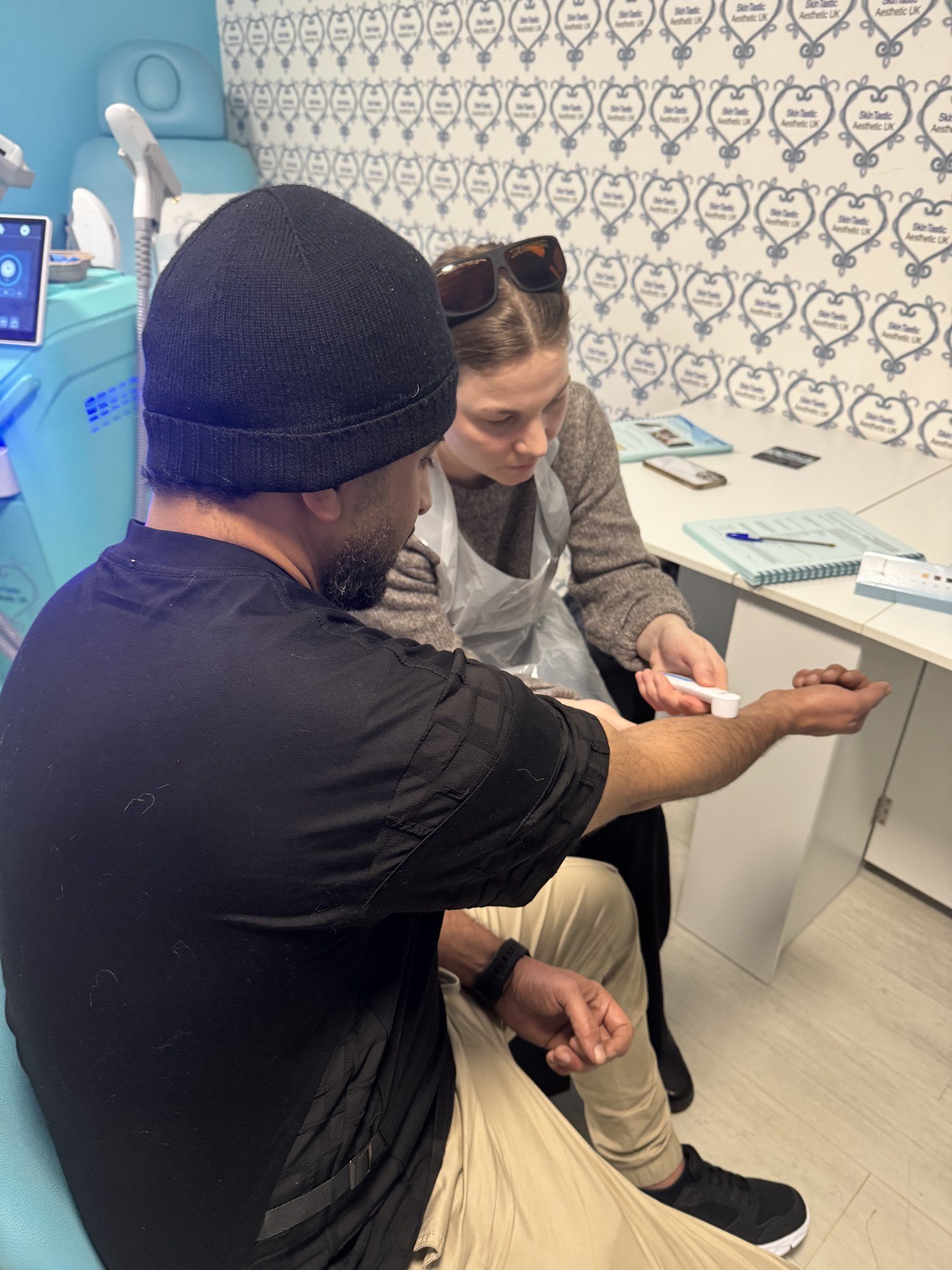 Laser hair removal treatment on the lower leg at Skintastic, Southampton